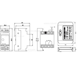 Цифровий бездротовий хронотермостат тижневий MITHOS RF 0÷50°C 8A/250V Cewal S.p.A.