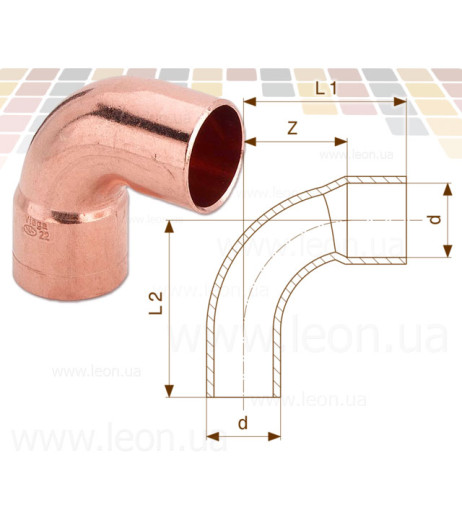 Коліно Ø22 (мідь) 1 муфта 90° (100933) Viega GmbH