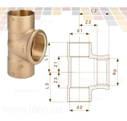 Трійник Ø12 х 1/2″В х 12 (бронза) (150600) Viega GmbH