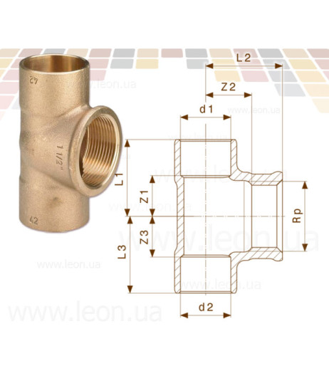 Трійник Ø12 х 1/2″В х 12 (бронза) (150600) Viega GmbH