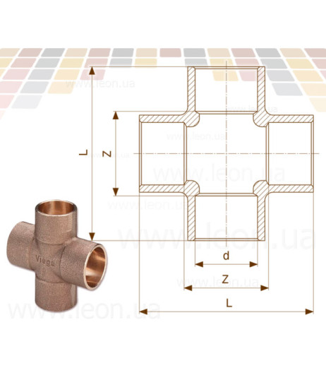 Хрестовина Ø28 (бронза) (135508) Viega GmbH