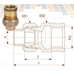 Збірка Ø15 х 1/2″ В (бронза) (103422) Viega GmbH