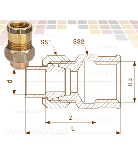 Збірка Ø22 х 3/4″ В (бронза) (101527) Viega GmbH