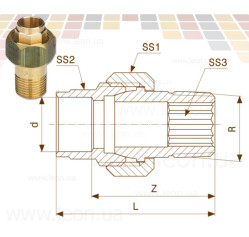 Збірка Ø28 х 1″ З (бронза) (103705) Viega GmbH