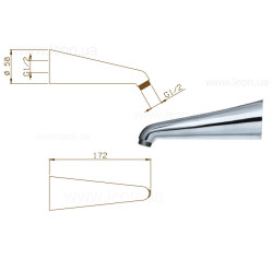 Трубка розпилювача латунна хромована TONDO L=172 мм I.S.A. Idrosanitaria