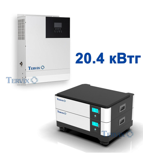 693542 Система автономн. жив. Tervix BANKA 20,4 кВтг - інвертор 5кВ + акумулятор 51,2В 200 Аг (2 шт) - фото 1