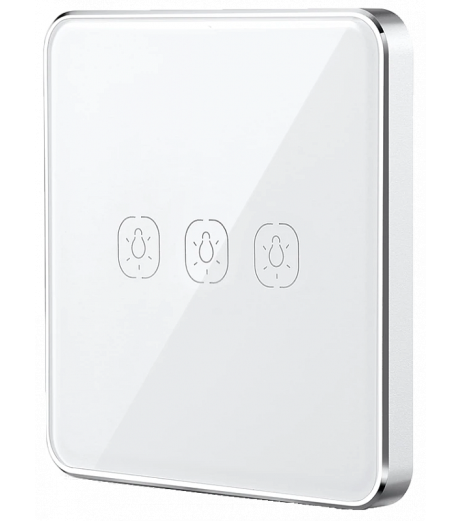 Розумна сенсорна кнопка-вимикач Tervix Pro Line ZigBee Touch Switch (3 клавіші), на батар.