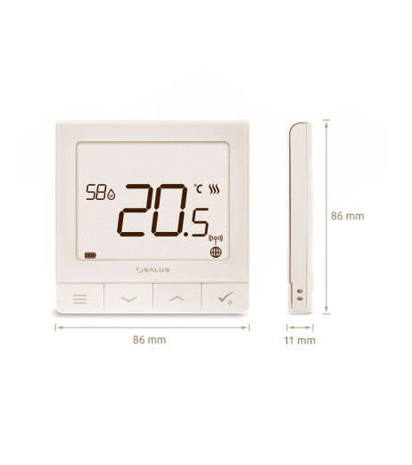 Терморегулятор Quantum, накладний, Li-ion 3,7 V - бездротовий SALUS Controls