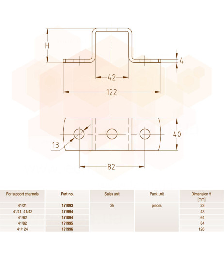 MPR-Сідловий з'еднувач 41/41, 41/42 оцинкований MÜPRO GmbH