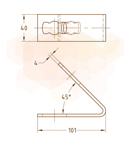 MPR-Кутове кріплення 45° S+ 1+1 оцинковане 41 х 21-41 х 124 MÜPRO GmbH - фото 2