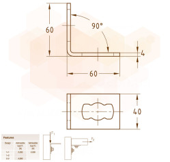 MPR-Кутове кріплення 90° S+ 1+1 оцинковане 41 х 21-41 х 124 MÜPRO GmbH