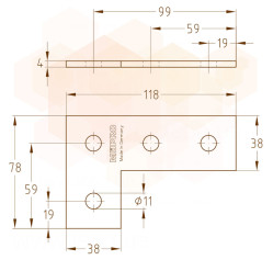 MPCхMPR-Г-подібна пластина 38 х 24 - 40 х 120, 41 х 21 - 41 х 124 оцинкована MÜPRO GmbH