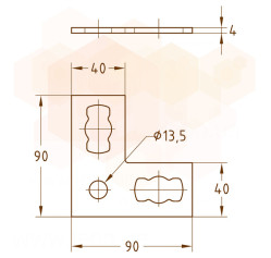 MPR-Пластина Г- подібна S+ гаряче цинкування 41х21-41х124 MÜPRO GmbH