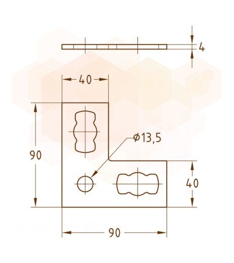 MPR-Пластина Г- подібна S+ оцинкована 41х21-41х124 MÜPRO GmbH