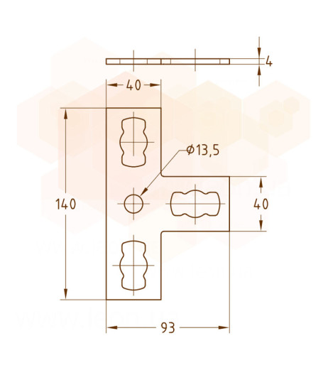 MPR-Пластина Т- подібна S+ гаряче цинкування 41х21-41х124 MÜPRO GmbH