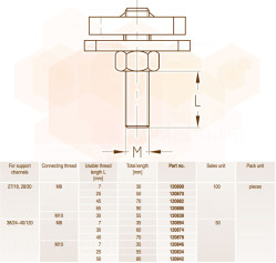 MPC-Швидкий зажим із зовнішньою різьбою M10 x 30 mm 27 х 18 - 28 х 30 оцинкований MÜPRO GmbH