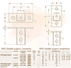 MPC/MPR-Стіновий тримач горизонтальний 38/24-40/60, 41/21-41/62 оцинкований MÜPRO GmbH