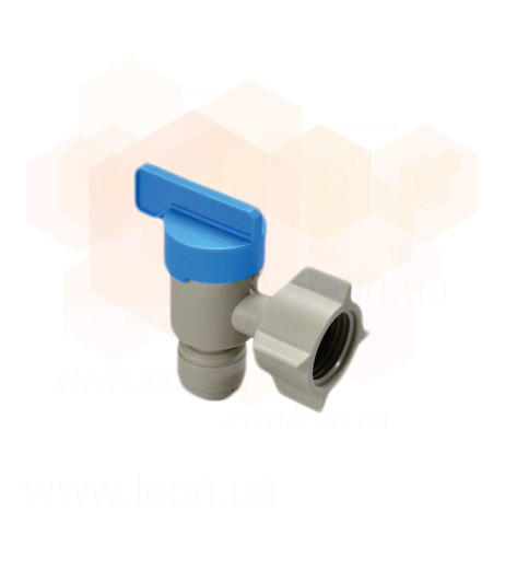 кран кутовий Ø3/8″ (трубка) х Ø1/2″ВР Polyacetal (HESV3/8-G04G) CDC Fluidtech Europe S.r.l.