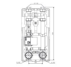 насосна група AFRISO 180-3 DN25 RTA 55C