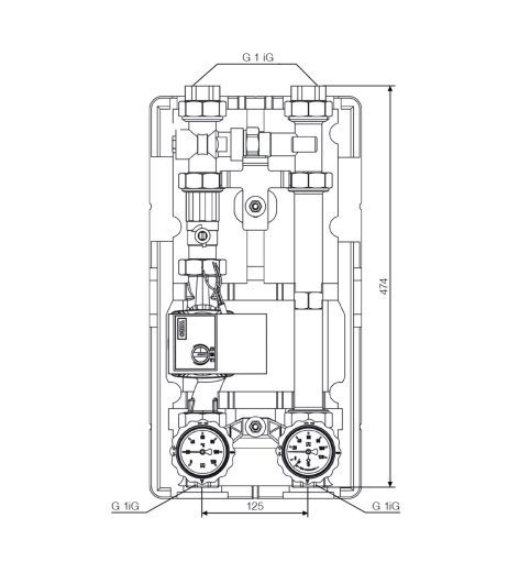 насосна група AFRISO 180-3 DN25 RTA 55C