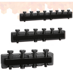 Сталевий колектор в ізоляціїї Ø1 1/2″ З x 1 1/2″ В (накидні гайки) 4 пари 125 мм 6 bar 5÷110°C Caleffi S.p.a.