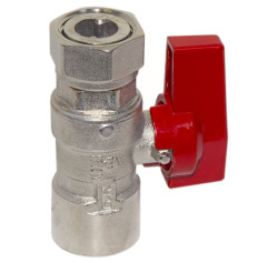 Кран прямий Ø3/4″ В х 1″ В з накидною гайкою (red/червоний) BIANCHI F.lli S.p.A.