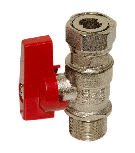 Кран прямий Ø3/4″ З х 3/4″ В з накидною гайкою (red/червоний) BIANCHI F.lli S.p.A.