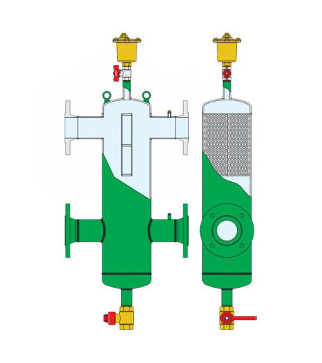 Гідравлічний сепаратор (стрілка) фланцевий DN65 0÷105°C 10 bar (ізоляція, ПВ, зливний кран) CALEFFI
