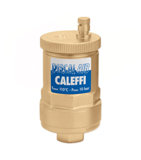 Деаератор з підвищеною продуктивністю DISCAL® Ø1/2″ ВВ 0÷110°C 10 bar Caleffi S.p.a