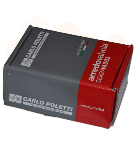 Кран радіаторний кутовий BLACK MATTE Ø1/2″ х 24-19 COMPACT Carlo Poletti Srl