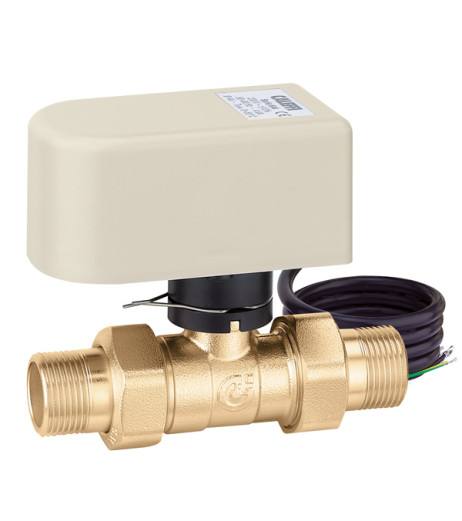 Кран зоновий кульовий 2-ходовий з приводом Ø1″ 230 V -5÷110°C (40 c, 90° поворот) Caleffi S.p.a