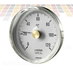 Біметалевий накладний термометр для труб BRC 63 VI Ø63 0/120°С Cewal S.p.A.