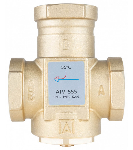 Термічний клапан AFRISO ATV 555, DN32, Rp 1¼" Kvs 12, 55 °C