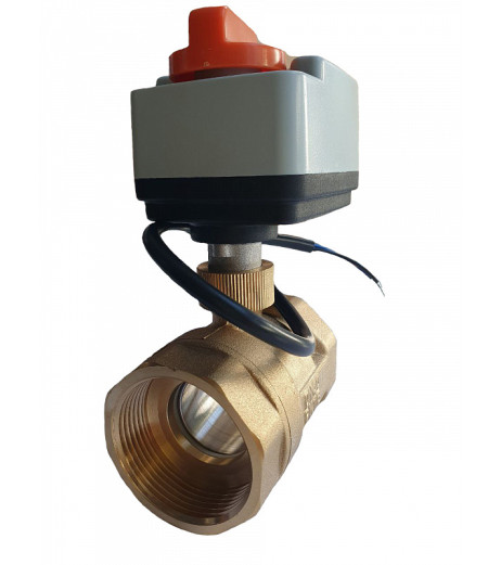 2-ходовий кульовий клапан н/в 1 1/2" DN40 з електроприводом Tervix Pro Line ORC2