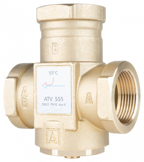 Термічний клапан AFRISO ATV 555, DN32, Rp 1¼" Kvs 12, 55 °C