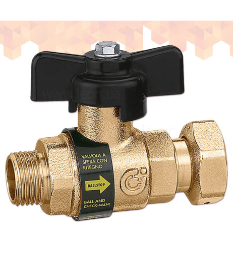 Кульовий кран зі зворотнім клапаном Ø3/4″ З x 3/4″ НГ Caleffi S.p.a.