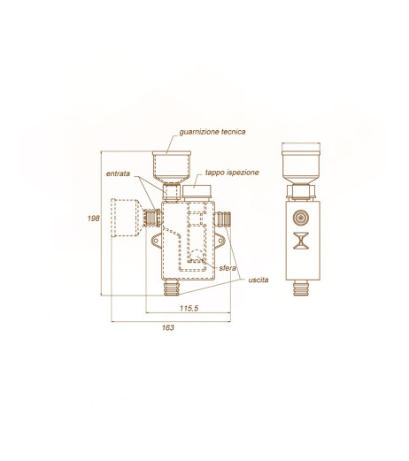 Сифон у коробі (сухий затвор) для кондиционерів/теплових насосів DN20-26-30 REDI s.p.a.